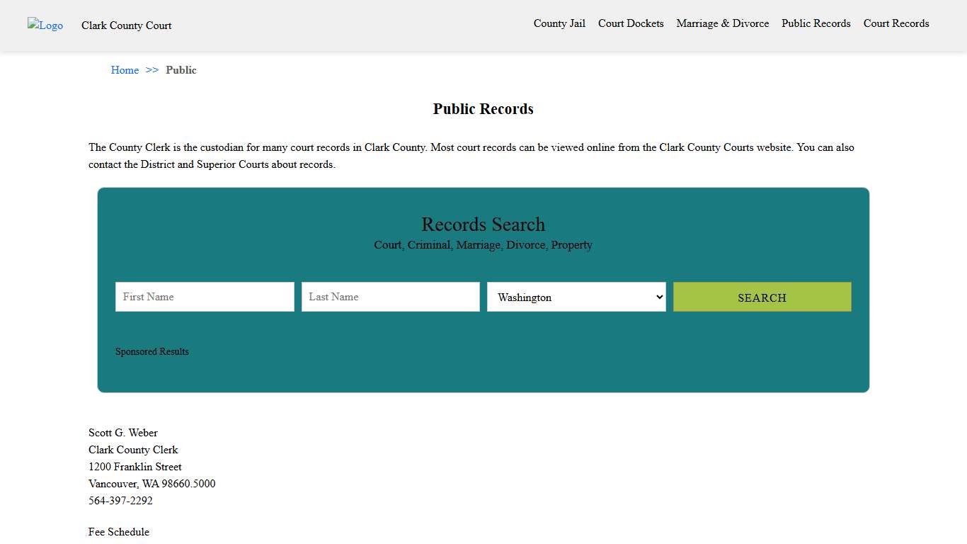 Public Records Clark County Court